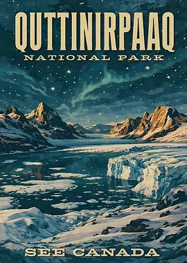 Quttinirpaaq National Park Vintage Poster