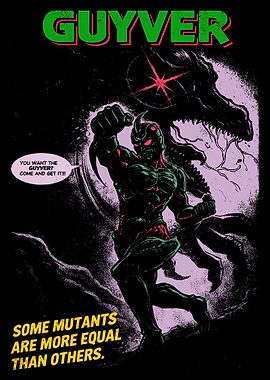 Guyver vs Monster Comic Art
