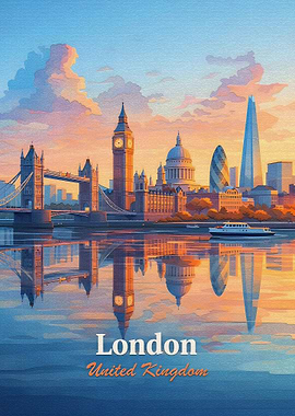 London Skyline at Sunset