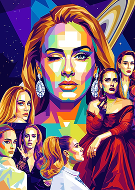 Adele Pop Art Collage