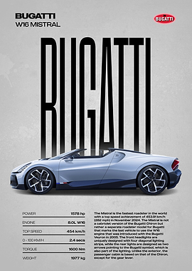 Bugatti W16 Mistral Roadster