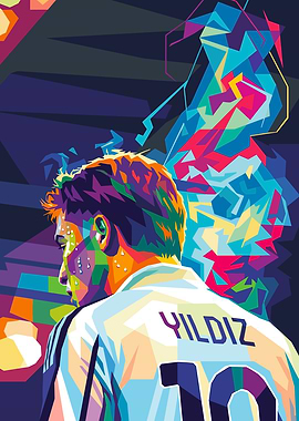 Football Player Yildiz WPAP Art