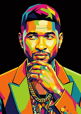 Usher Pop Art Portrait