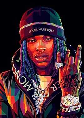 King Von Pop Art Portrait