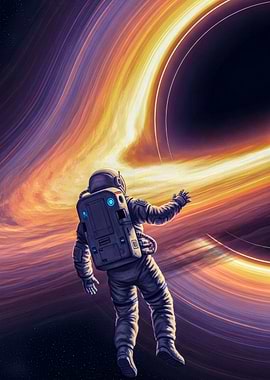 Astronaut near a black hole