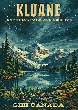 Kluane National Park Vintage Poster