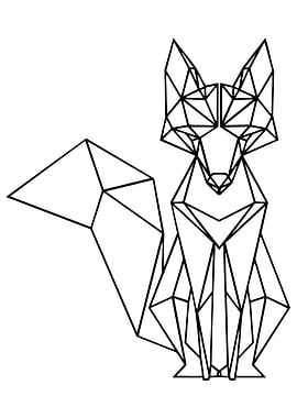 Geometric Fox Illustration