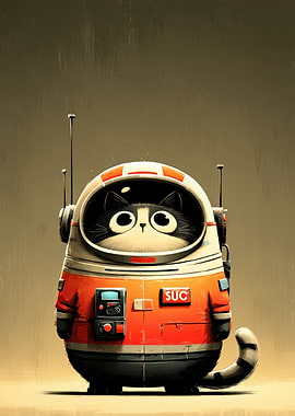 Suited Up Cat Astronaut