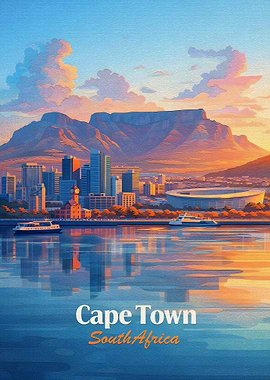 Cape Town Cityscape at Sunset