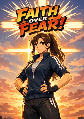 Faith Over Fear Anime Art