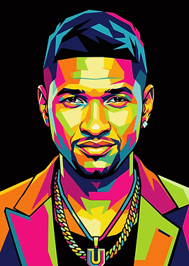 Usher Pop Art Portrait