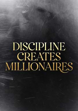 Discipline Creates Millionaires Text Art