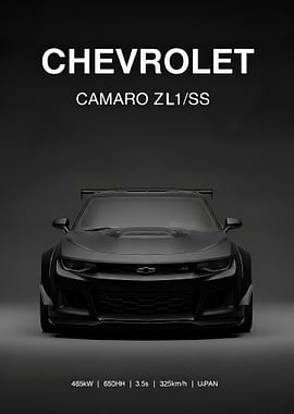 black on black Chevrolet Camaro ZL1/SS