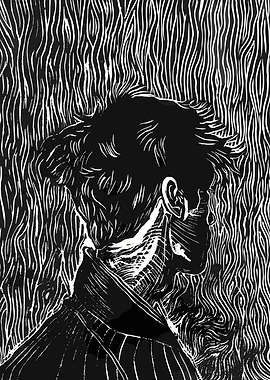 Man in Profile with Striking Background