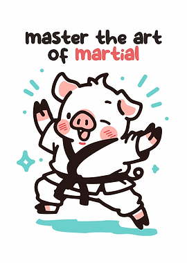 Cute Pig Martial Artist