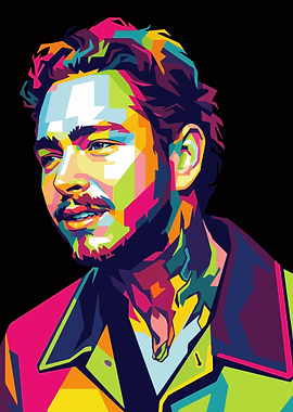 Post Malone Pop Art Portrait