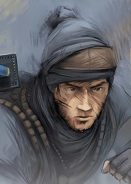 Soldier with Turban and Scars