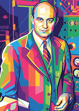 Enrico Fermi Pop Art Portrait