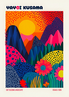 Yayoi Kusama Dot Bloom Landscape