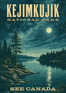 Kejimkujik National Park Vintage Poster