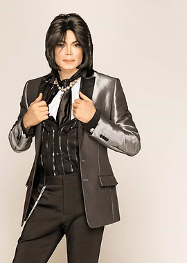 Michael Jackson in a sparkly suit