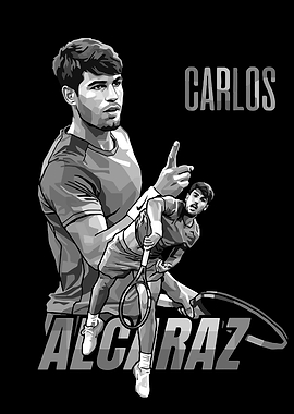 Carlos Alcaraz Tennis Player Art