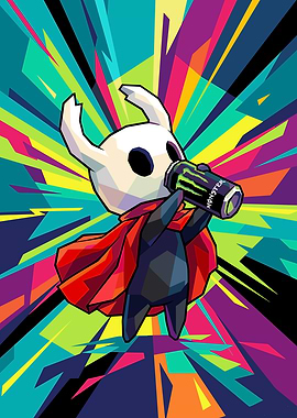 Hollow Knight drinking Monster Energy