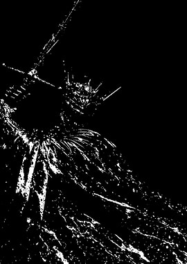 Abstract Black and White Shattered Glass