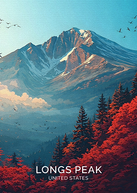 Longs Peak Mountain Landscape