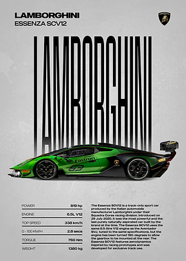 Lamborghini Essenza SCV12 Poster