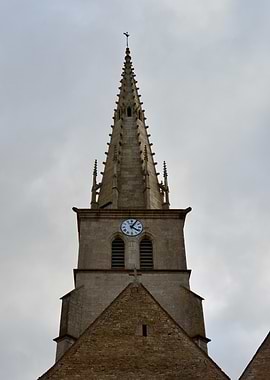 Church Steeple with Clock