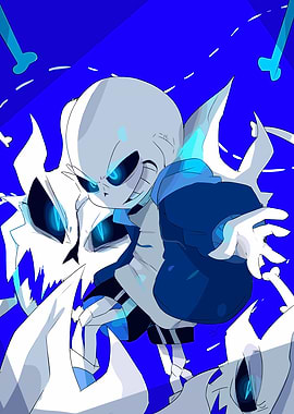 Sans Undertale with Gaster Blasters