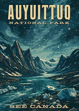 Auyuittuq National Park Vintage Poster