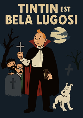Tintin as Bela Lugosi Vampire