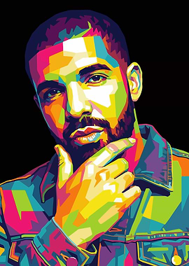 Drake Pop Art Portrait