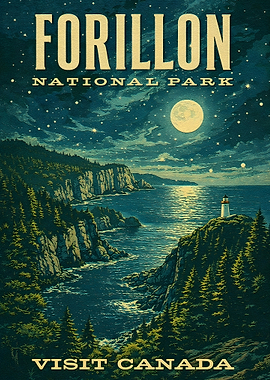 Forillon National Park Vintage Poster