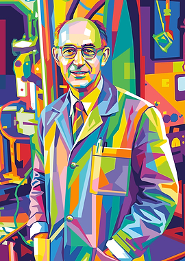 Portrait of a Enrico Fermi Pop Art Style