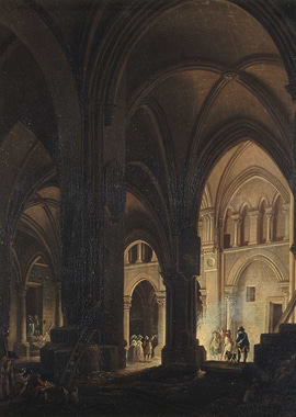 Interior of a Gothic Cathedral