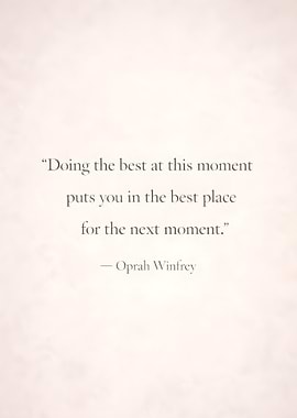 Oprah Winfrey quote on doing your best