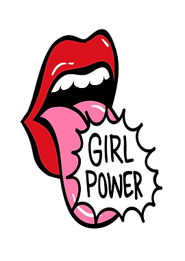 Girl Power Lips Tongue