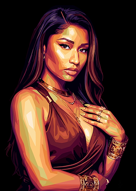 Nicki Minaj Pop Art Portrait