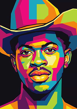 Colorful Portrait of Lil Nas X