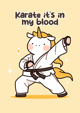 Karate Unicorn in Gi