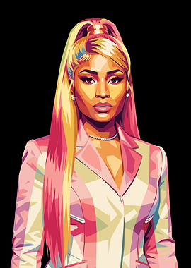 Nicki Minaj Pop Art Portrait