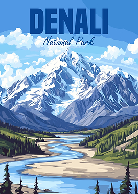 Denali National Park Poster