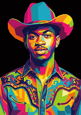 Colorful Portrait of Lil Nas X