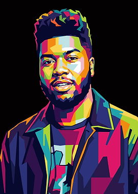 Colorful Portrait of Khalid