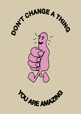 Inspirational Thumbs Up Character