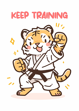 Cute Tiger in Karate Gi