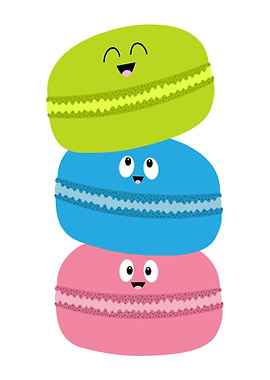 Stack Of Cute Macarons
